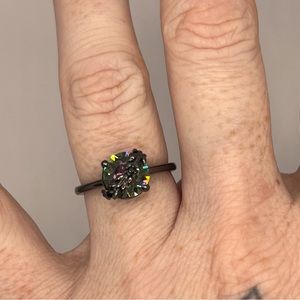 NWOT black mystic topaz ring